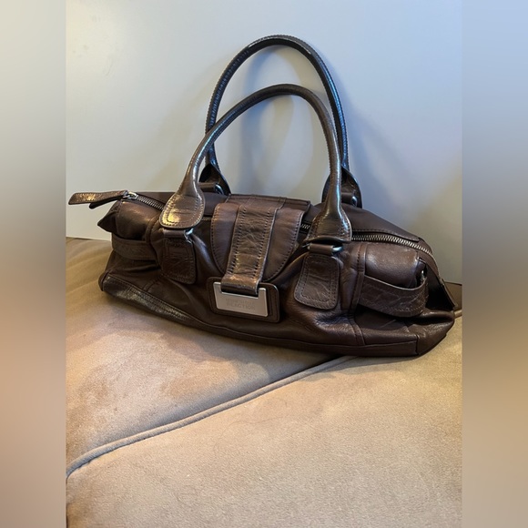 Kenneth Cole, Reaction handbag; chocolate brown leather. - Picture 4 of 10